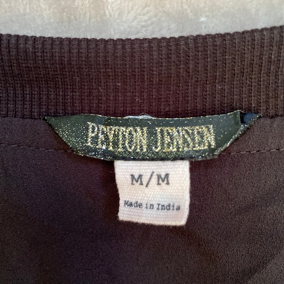 🎉Peyton Jensen Plaid Bomber Jacket, Size M,Red/Black/Royal Blue - Picture 5 of 9